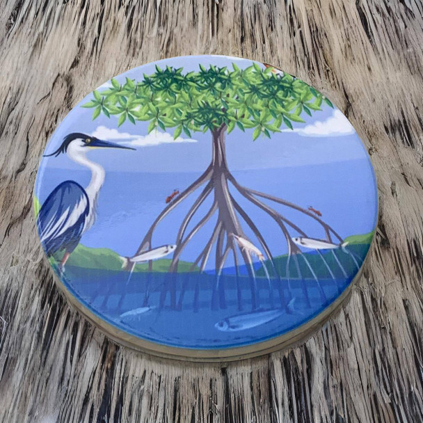 Round Ceramic Table Coaster Sophisticated | Sophisticated Boutique Accessory | Crafted In Dubai - Luxury Handcrafted Art Craftihouse Dubai