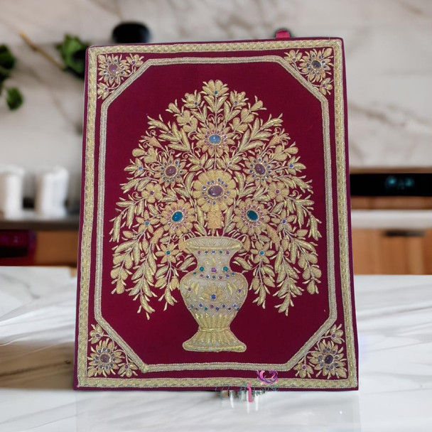 Exclusive Handmade Zardozi Jeweled Carpet Heritage Collection Detail