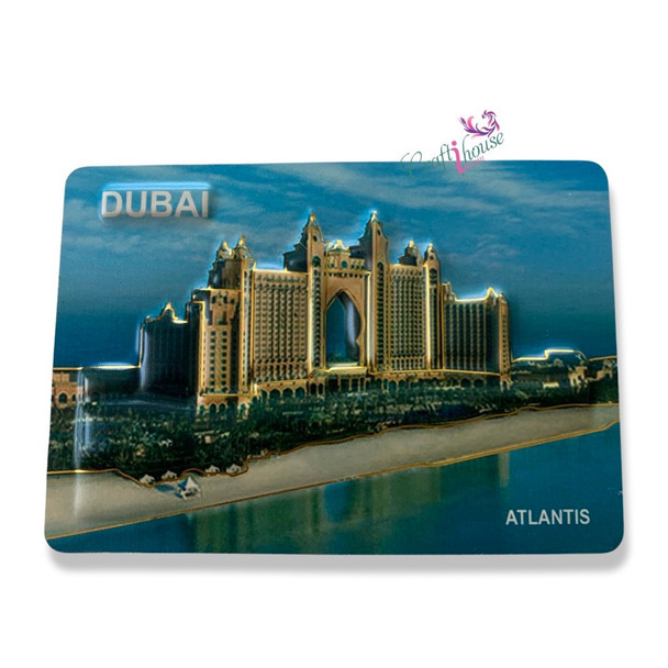 Atlantis Hotel 10x7cm From Premium Magnetic Artwork Iconic Heritage Keepsake - Luxury Handcrafted Art Craftihouse Dubai