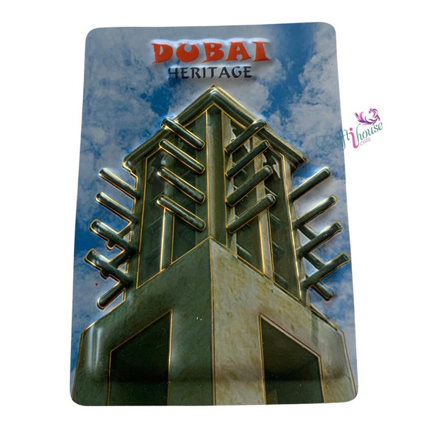 Premium Bastakeyah 10x7cm From Boutique Fridge Magnet Authentic Middle Eastern Art High-Quality Design View