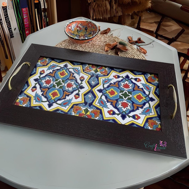 Premium Artisan Tiles Rectangular hand painted High-Quality Design View