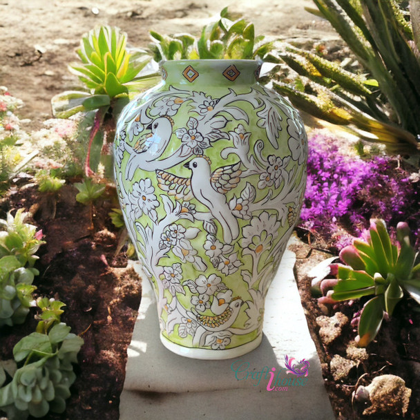Premium Artisan Hand Painted Ceramic Vase High-Quality Design View