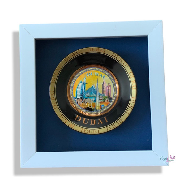 Plate With Burj Al Premium Magnetic Artwork Iconic Heritage Keepsake - Luxury Handcrafted Art Craftihouse Dubai