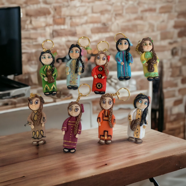 Premium Traditional Arabic Dressed Girl Key High-Quality Design View