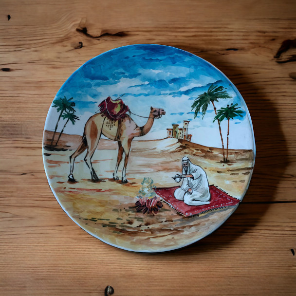 Exquisite Hand-painted Ceramic Plate: Metal | Premium Handcrafted Memento | High-end Heritage Art - Luxury Handcrafted Art Craftihouse Dubai