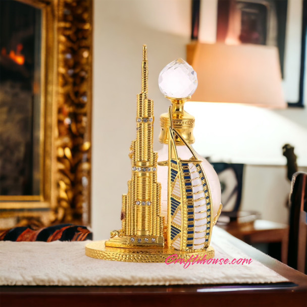 Premium Perfume Bottle Golden Color Handcrafted Fridge Memento Traditional Home Decor High-Quality Design