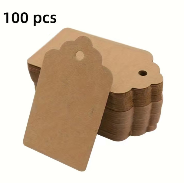 Premium 100pcs Small Kraft Paper Gift Tags High-Quality Design