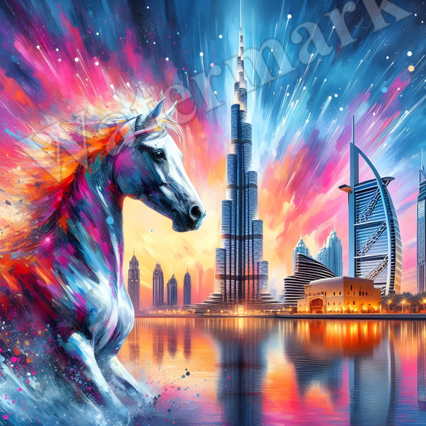 Colorburst Landmarks Burj Khalifa | Creative Home Decor Print - Luxury Handcrafted Art Craftihouse Dubai