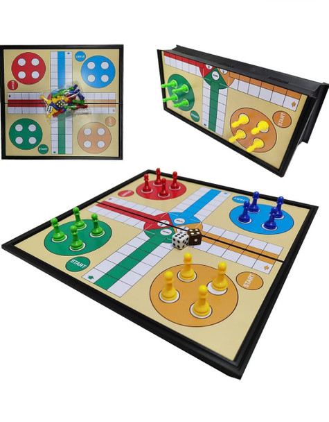 Premium Ludo game with magnetic board , game for children and adult 25x25 cm High-Quality Design