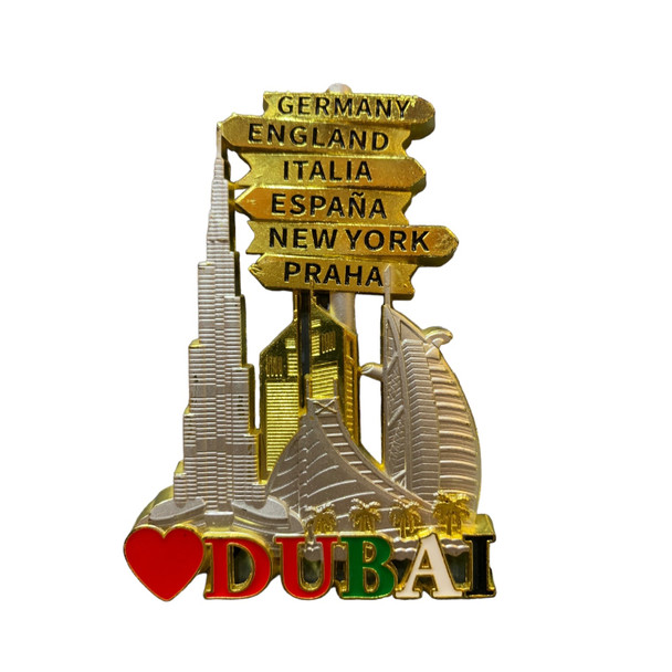Premium Dubai Cityscape Refrigerator Decor High-Quality Design