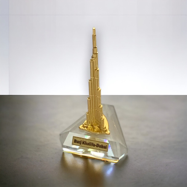 Burj Khalifa Metal Statue With Crystal | Hand-finished Landmark Model - Luxury Handcrafted Art Craftihouse Dubai