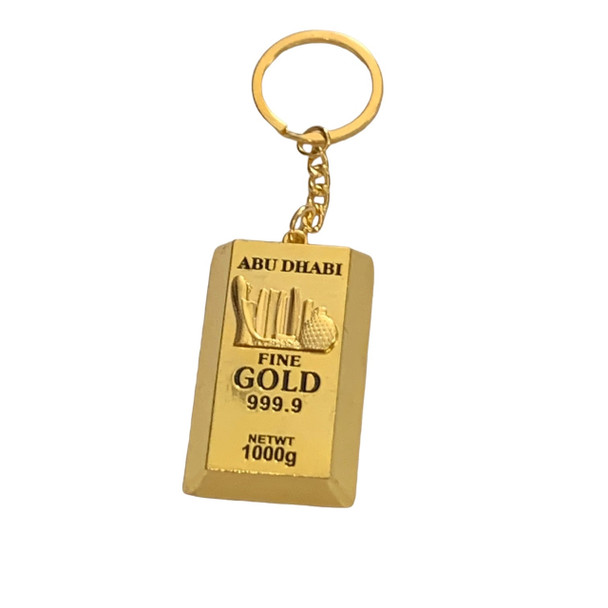 Gold Bar Shape Key Chain | Luxury Heritage Gift & Cultural Souvenir - Luxury Handcrafted Art Craftihouse Dubai