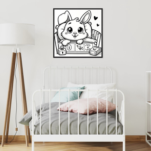 Baby Rabit Art Printed | High-resolution Wall Poster - Luxury Handcrafted Art Craftihouse Dubai