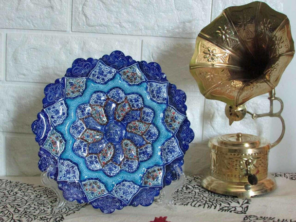 Luxury Enamel Plate Minakari Plate Premium Design Showcase
