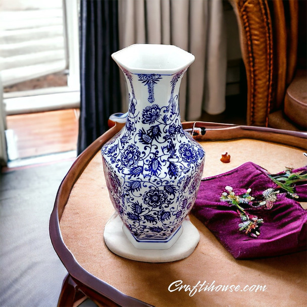 Ceramic Flower Vase - | Luxury Heritage Art Piece - Luxury Handcrafted Art Craftihouse Dubai