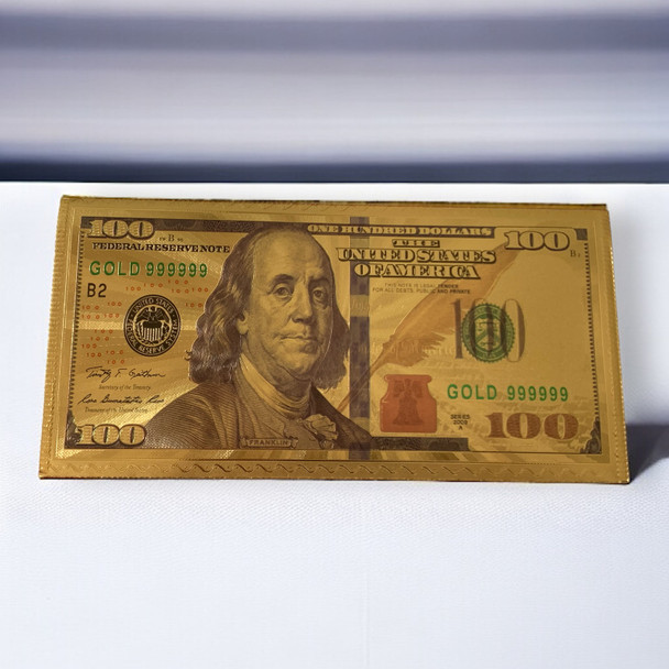Premium Gold Plated Waterproof Dollar Shape Money Envelope 18x 9 cm High-Quality Design