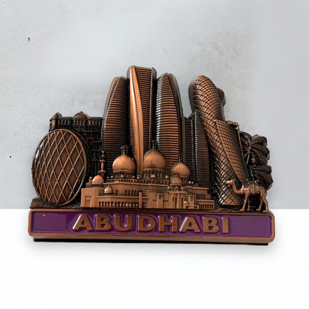 Abu Dhabi Copper Collectible | Stunning Emirates Skyline Decor - Luxury Handcrafted Art Craftihouse Dubai