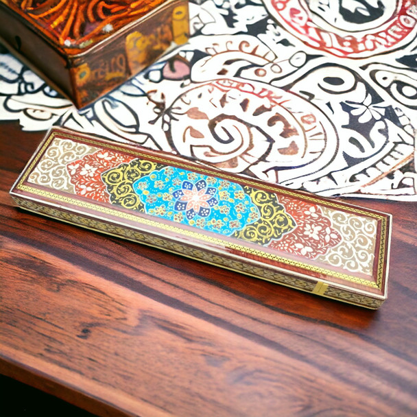 Exclusive Exquisite Handcrafted Khatamkari Sliding Box Heritage Collection Detail