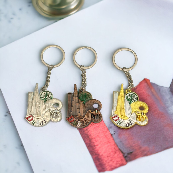 Exclusive Dubai Skyline Keychains Set 3 Heritage Collection Detail