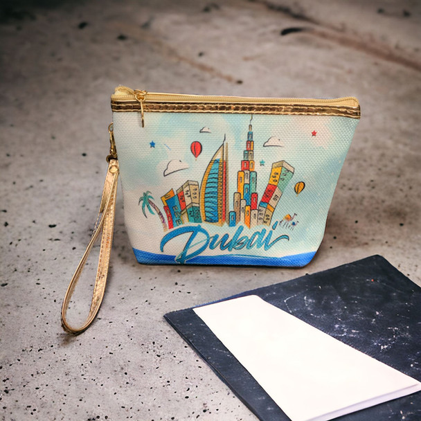 Purse 20x16 Cm Skylines Printed | Sophisticated Boutique Accessory - Luxury Handcrafted Art Craftihouse Dubai
