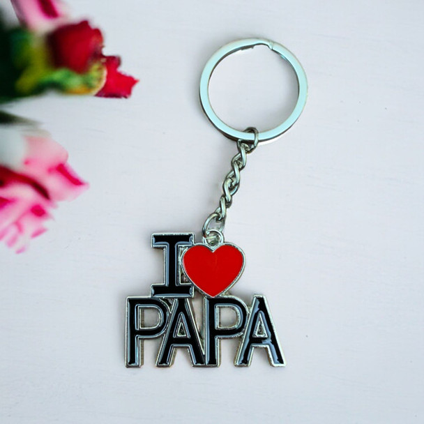 Premium I Love Papa Keychain High-Quality Souvenir
