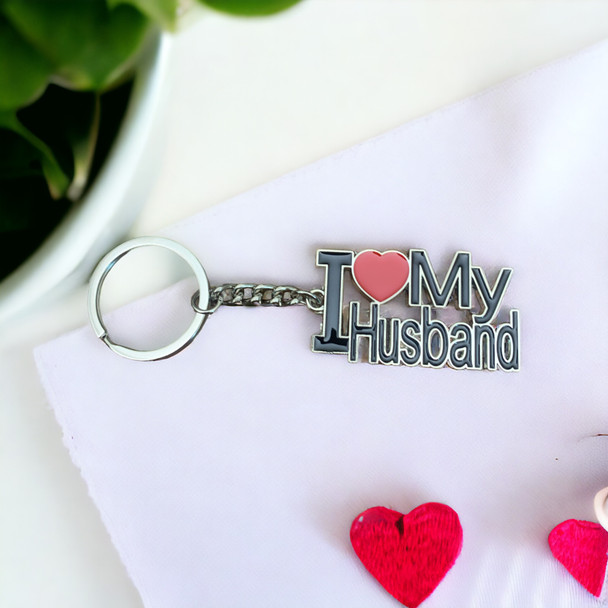 Premium I Love My Husband Keychain High-Quality Souvenir