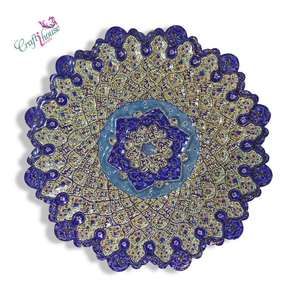 Luxury Wall Plate Blue Color Premium Design Showcase
