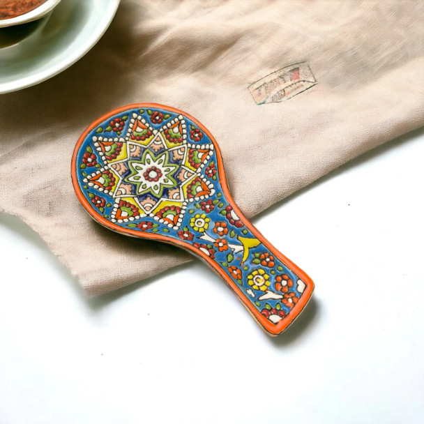 Premium Uae Multicolour Ceramic Spoon Rest High-Quality Souvenir
