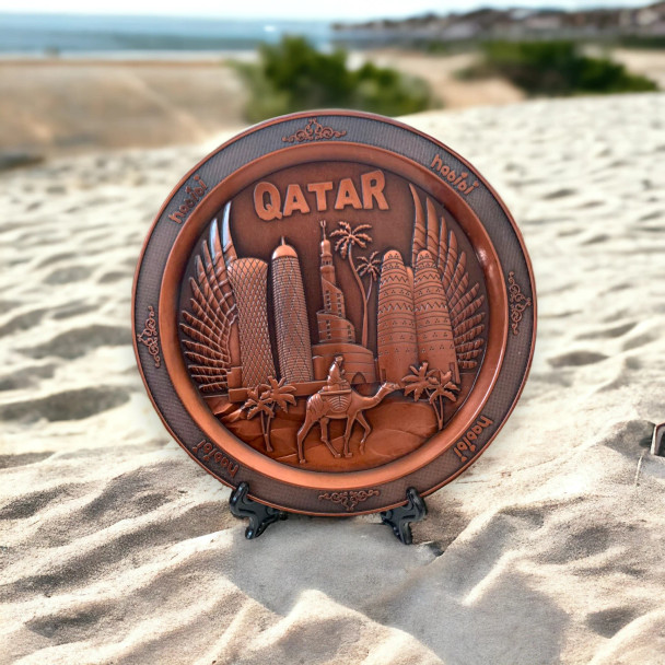 Qatar Souvenir Plate | Premium Handcrafted Dubai Memento - Luxury Handcrafted Art Craftihouse Dubai