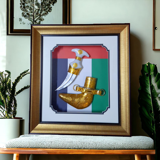 Premium Stunning Golden Dagger Frame High-Quality Design