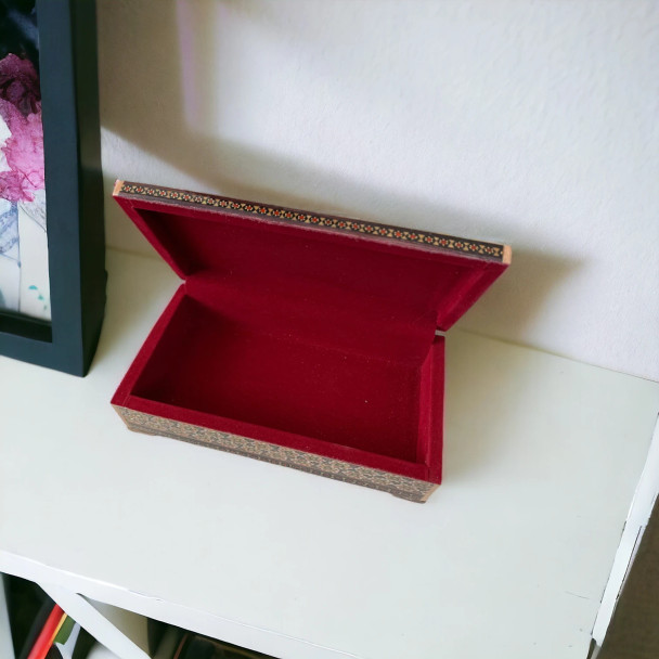 Premium Khatam Kari Jewelry Box , A Handmade Corporate Gift , Wooden Gift Box 20x11 cm , Jewelry Box , Storage Box , Gift Box , Traditional Art home decor High-Quality Design