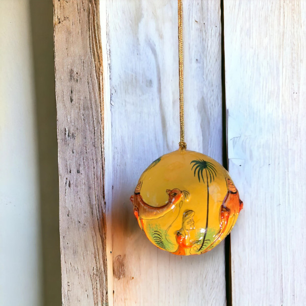 Exclusive 3" Paper Mache Ball With Heritage Collection Detail