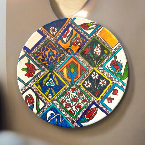 Premium Hand-Painted Ceramic Plate 30 cm High-Quality Design