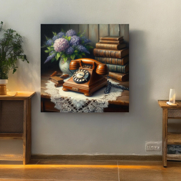 Premium Antique Phone Painting Art High-Quality Design