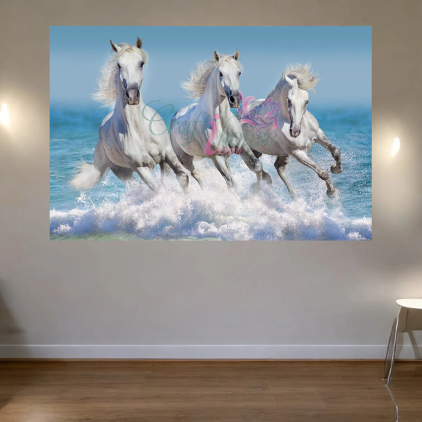 3 Running Horses Printable | Creative Home Decor Print - Luxury Handcrafted Art Craftihouse Dubai