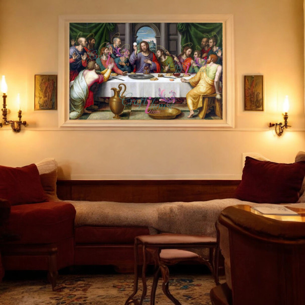 Last Supper Painting Art | Unique Cultural Digital Work - Luxury Handcrafted Art Craftihouse Dubai