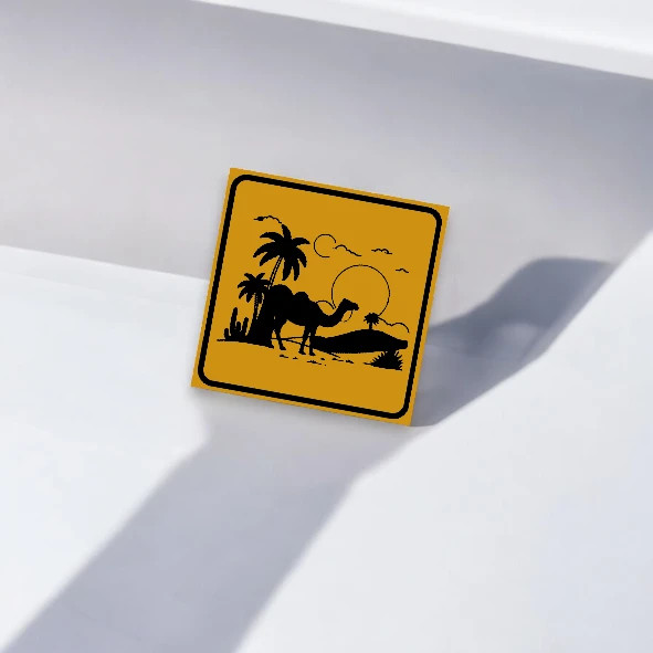 Premium Uae Camel & Palm Tree Artisan Detail View