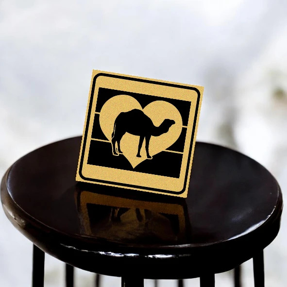 A vibrant 8x8 cm square magnet that celebrates a love for desert animals with a sleek, minimalist design.