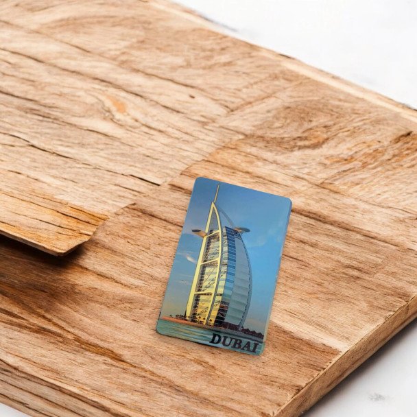 Premium Burj Al Arab Aluminum From United Arab Emirates 6x4.5 Cm Artisan Detail View