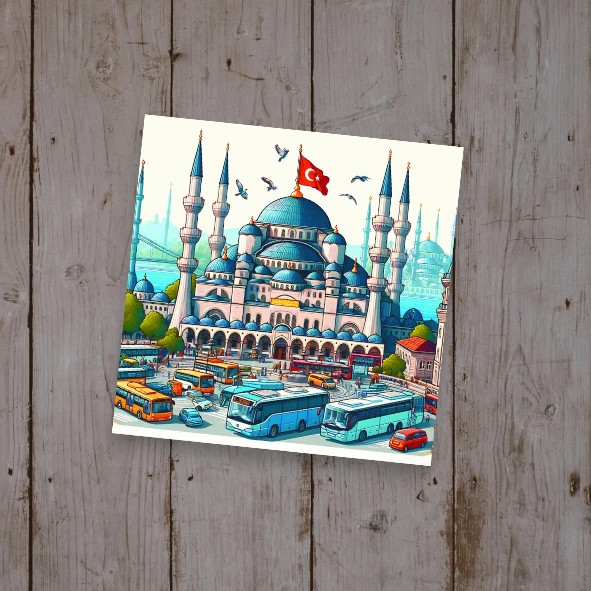 Istanbul Blue Mosque Luxury Heritage | Handcrafted Fridge Memento | Traditional Home Decor - Luxury Handcrafted Art Craftihouse Dubai