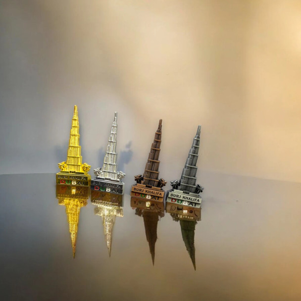 Luxury Burj Khalifa Metal Artisan Detail View