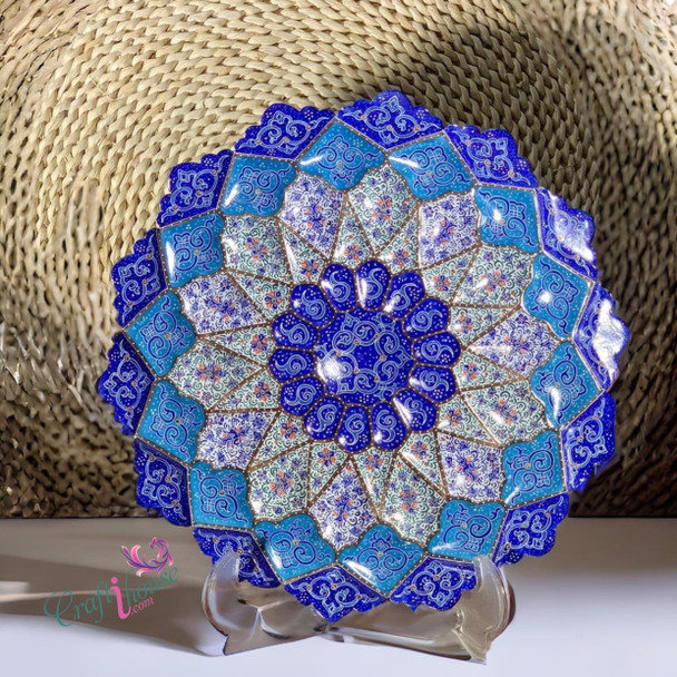 Handcrafted Meenakari Wall Plate 30 Lifestyle Visual