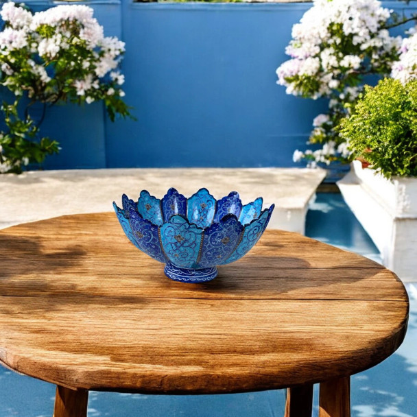 Luxury Persian Minakari Decorative 16 cm Artisan Detail View