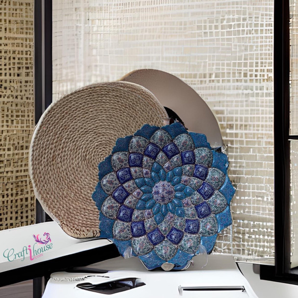 Handcrafted Enamel Copper Plate Blue Lifestyle Visual