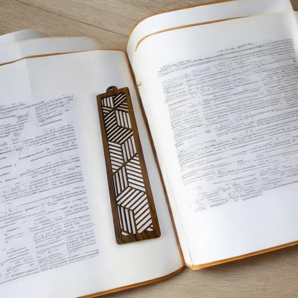 Luxury Personalised Laser Cut Wooden Bookmark Artisan Detail View