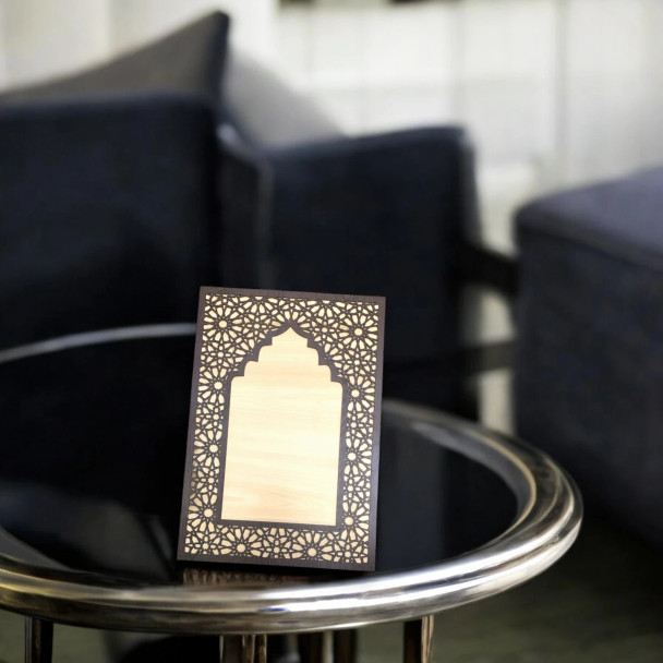 Decorative Mashrabiya Wooden Photo Frame Artisan | Sophisticated Middle Eastern Art & Home Anchor - Luxury Handcrafted Art Craftihouse Dubai