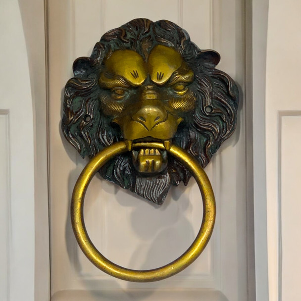 Luxury Artisan Lion head brass door Artisan Detail View