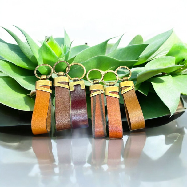 Handcrafted Handmade Genuine Leather Keychain for Home and Gift