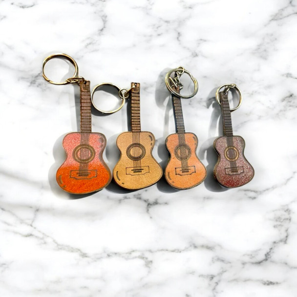 Premium Handcrafted Leather Guitar Keychain Craftsmanship and Design