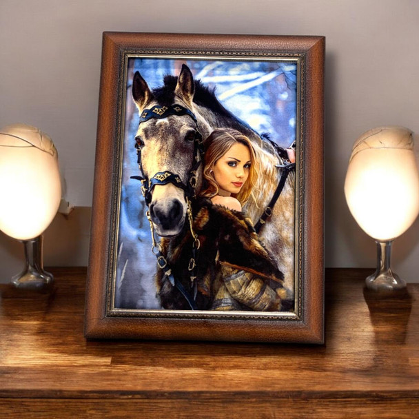 Premium Girl and Horse Wall Hanging Carpet Craftsmanship and Design